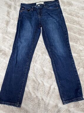 GAP 1969 Best Girlfriend Jeans Size 29 Dark Wash Cropped
